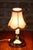 1960s Mid-Century Table Lamp in Brass andTextile Lampshade, Czech, 1960s For Sale - Image 5 of 11