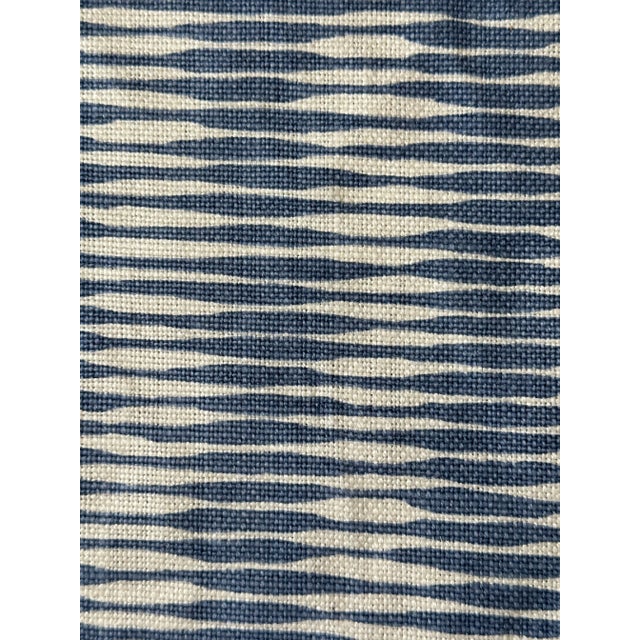 Raoul Textiles 2 yards zoe color: delft collection: delft stock no: 043b39 groundcloth: oyster linen width: 51 3/4"...