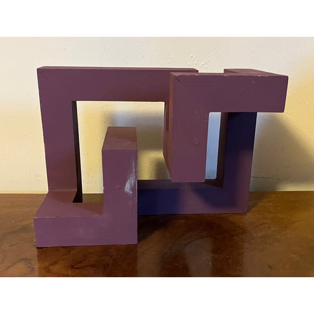 David Seccombe (New York City 1930 - 2022) Mid-Century Modernist Abstract Paint Decorated Wood Table Sculpture Circa 1960 For Sale - Image 17 of 18
