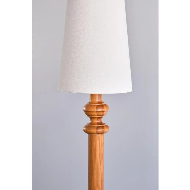 Tall Nybro Armaturfabric Floor Lamp in Pine Wood, Sweden, 1960s For Sale - Image 9 of 13