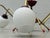 Sputnik Ceiling Light with Brass Frame and Opal Glass, 1950s For Sale - Image 5 of 13