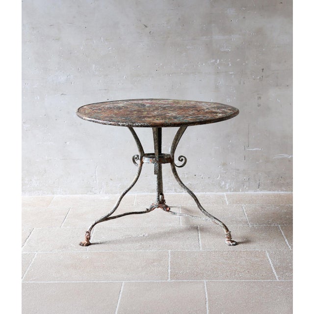 Antique French Arras Cast Iron Garden Table, 1890s For Sale - Image 4 of 11