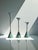Postmodern Marble and Brass Candlesticks attributed to Christian De Beaumont, 1980s, Set of 3 For Sale - Image 4 of 6