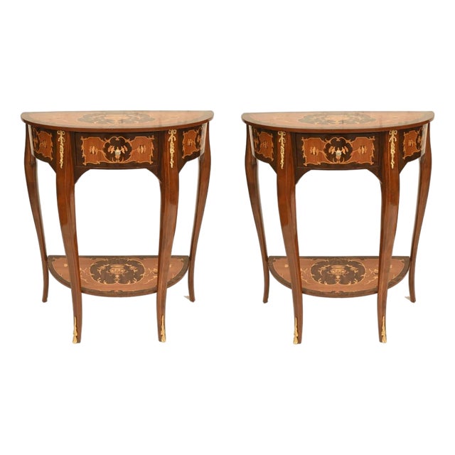 French Louis XVI Console Tables or Nightstands, Set of 2 For Sale