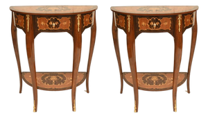 French Louis XVI Console Tables or Nightstands, Set of 2