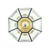 Mid-Century Modern Mid-Century Modern Glass and Brass Flush Mount from Limburg, Germany, 1960s For Sale - Image 3 of 11