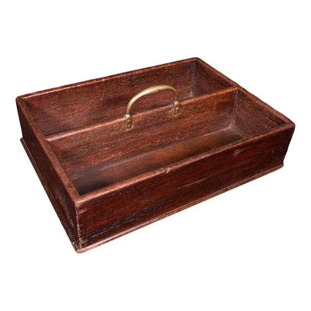 Antique Housemaid's Duty Carry, English, Work Box, Tray, Country House, Georgian For Sale