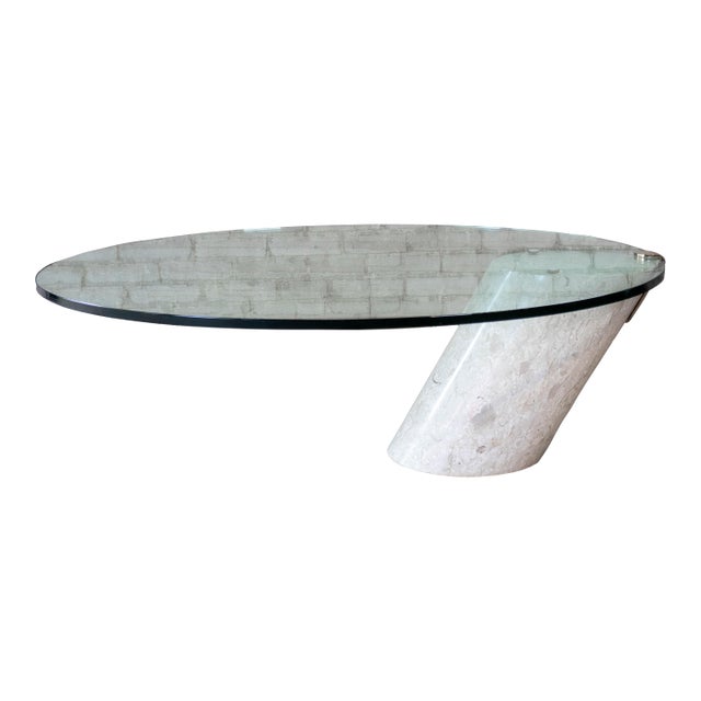 Vintage Ronald Schmitt 'K1000' Attr. Travertine Coffee Table, C. 1970s. For Sale