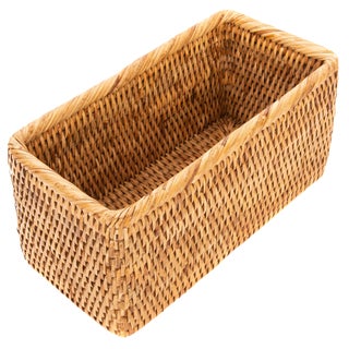 Artifacts Rattan Rectangular Basket For Sale