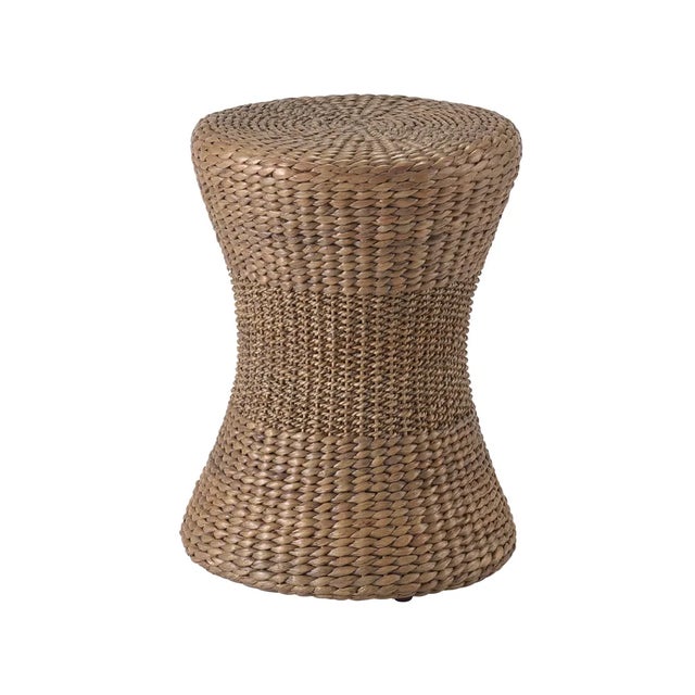 Add texture to spaces with the Seaton Stool, showcasing an hourglass silhouette and built with a natural woven water...