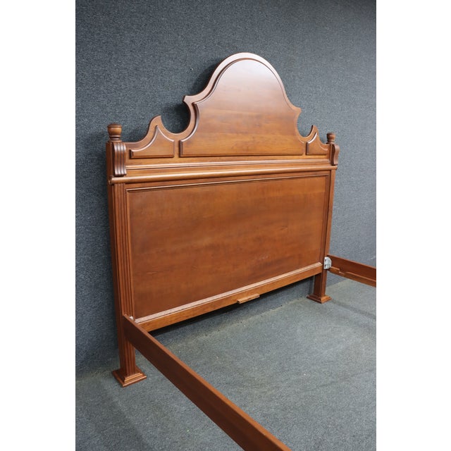 Dutch Designs Cherry Wood King Bed, Traditional Federal Style Bed Frame For Sale - Image 14 of 18
