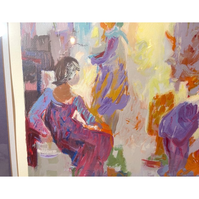 Paper Vintage Original Monique Baroni Abstract Figural Serigraph Print Lmt. Edition For Sale - Image 7 of 11