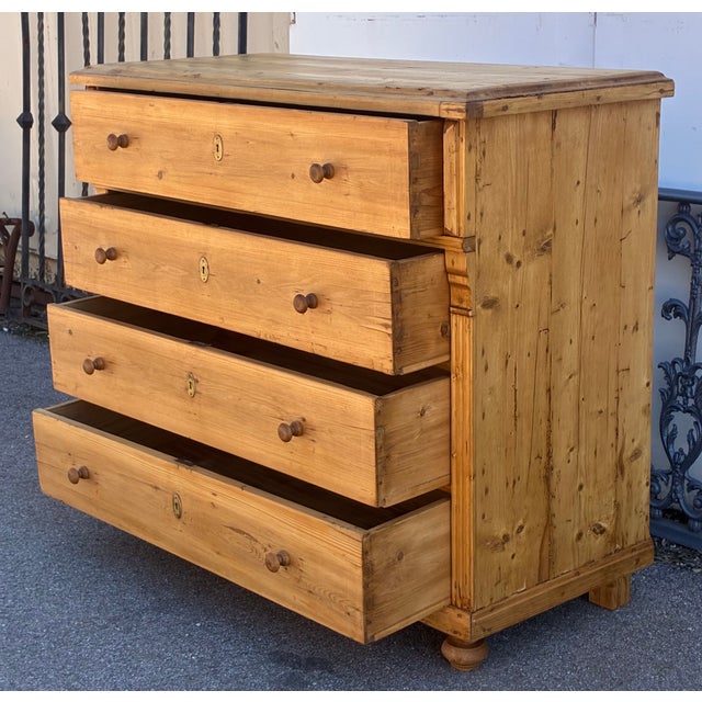 Pine Central European Chest of Four Drawers For Sale - Image 16 of 16