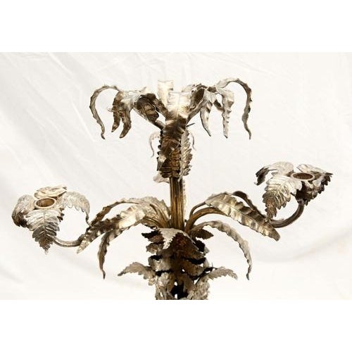 Silver Plate Palm Tree Candelabra, Sheffield For Sale - Image 6 of 18