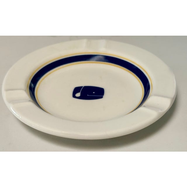 Pop Art Blue, and Gold Striped Supradura Commemorative Whale Catchall Dish For Sale - Image 3 of 6