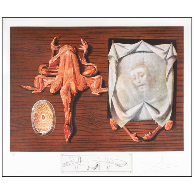 Surrealism 1977 Les Spoutniks Astiques Elasticots Surreal Red Color Lithograph on Rives Paper Salvador Dalí For Sale - Image 3 of 5