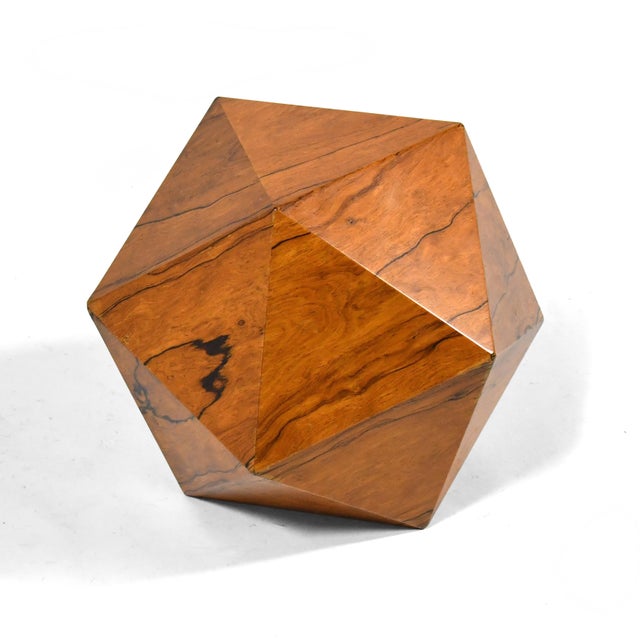 Mid-Century Modern Deltahedron Rosewood Side Table For Sale - Image 3 of 10