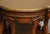French Vintage French Carved Wood Metal Grids Side Table For Sale - Image 3 of 8