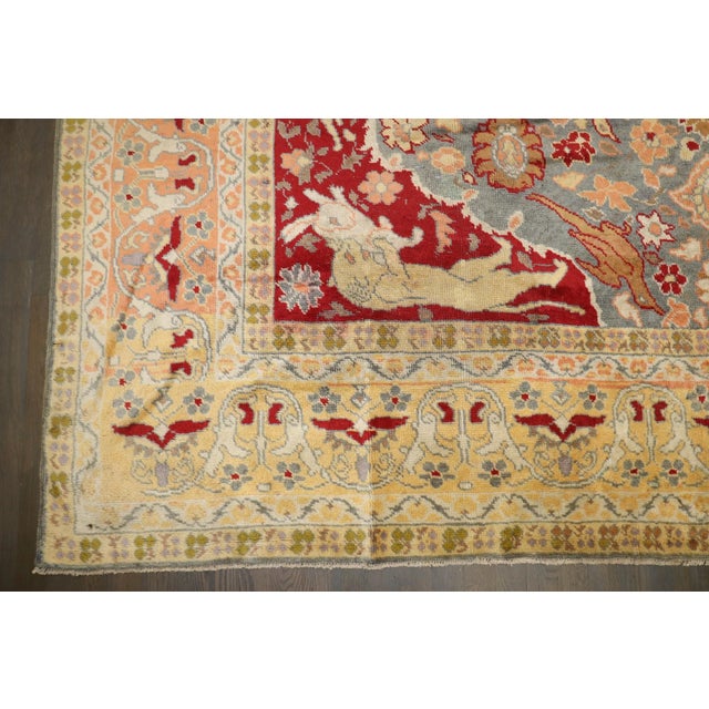 Animal Motif Turkish Inspired Agra Rug no. j5230 For Sale - Image 4 of 12