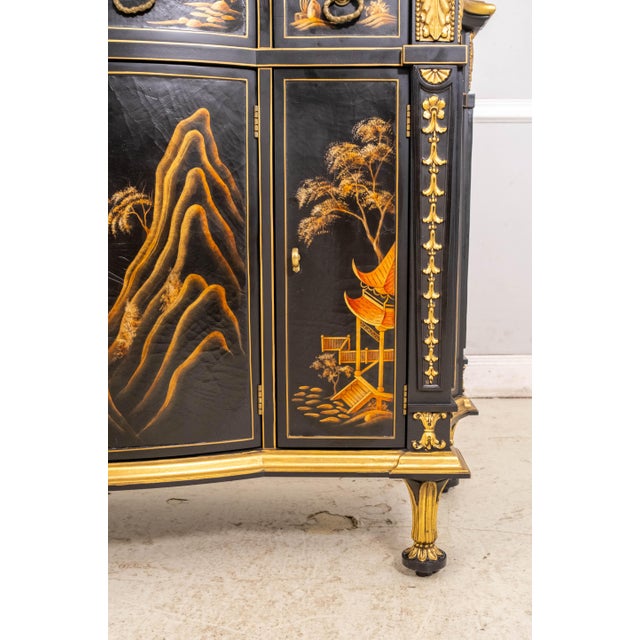 John Widdicomb Chinoiserie Hand Painted Buffet Commode For Sale - Image 14 of 18