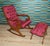 Set of Vintage Lounge Rocking Chair and Ottoman, 1970s For Sale - Image 10 of 10