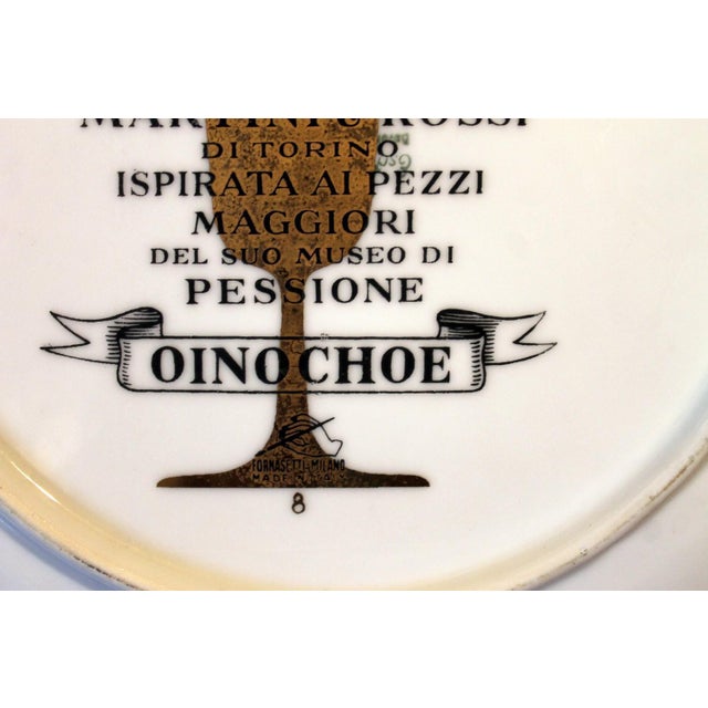 Limited Edition White Porcelain, Black and Gold Printed Plates by Fornasetti, 1970s, Set of 2 For Sale - Image 17 of 18