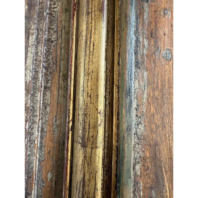19th Century French Carved Doors With Distressed Wood and Gilt Accents For Sale - Image 13 of 15