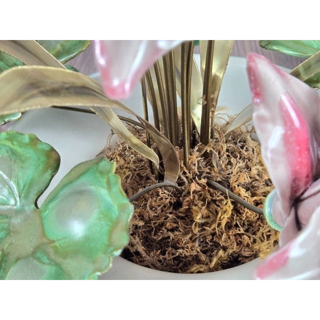 Winifred Cole Madonnna Lily Pottery Flowers & Brass Brutalist Sculpture For Sale - Image 10 of 15