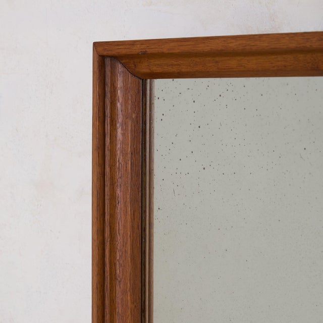 Mid 20th Century French Rectangular Wood Wall Mirror, 1940s - 2 Available For Sale - Image 5 of 8