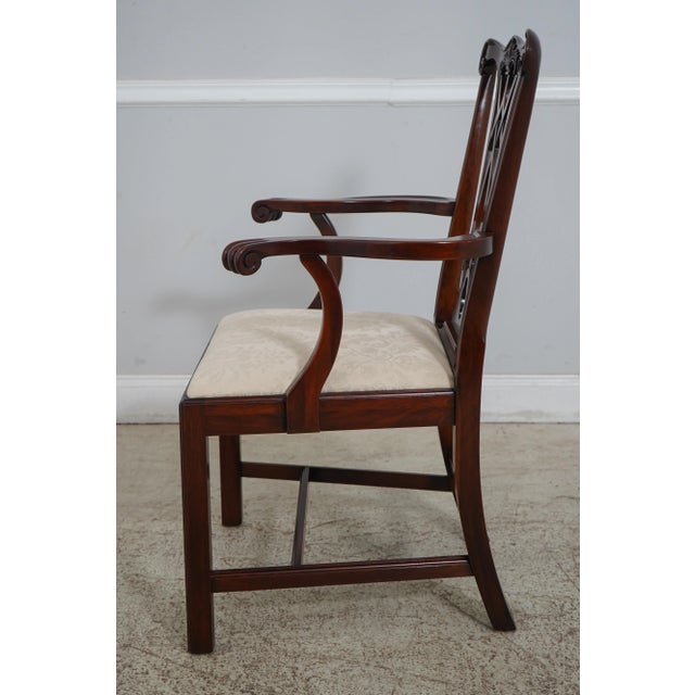 Traditional Set of 8 Henkel Harris Model 107 Mahogany Dining Room Chairs For Sale - Image 3 of 12