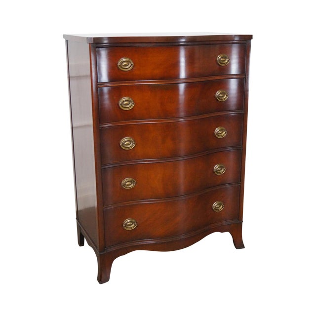 Drexel Travis Court Mahogany Serpentine Dresser Chairish