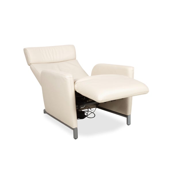Animal Skin Bico Lounge Chair in Cream Leather from Cor For Sale - Image 7 of 18