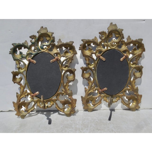 Late 19th Century Victorian Cast Brass Portrait Frames - A Pair of 2 For Sale - Image 5 of 6