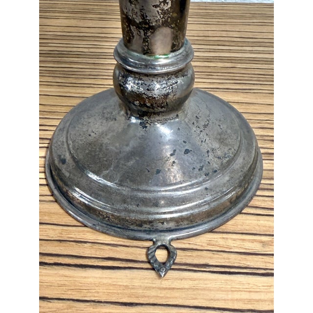 Early 20th Century Silver Plated Menorah For Sale - Image 4 of 12