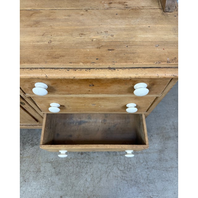 Antique English Two-Part Buffet in Pine, 1890s For Sale - Image 15 of 18
