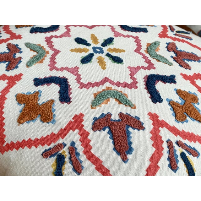 2020s Custom Pillows in Jane Churchill Chintal Embroidered Fabric - A Pair For Sale - Image 5 of 13