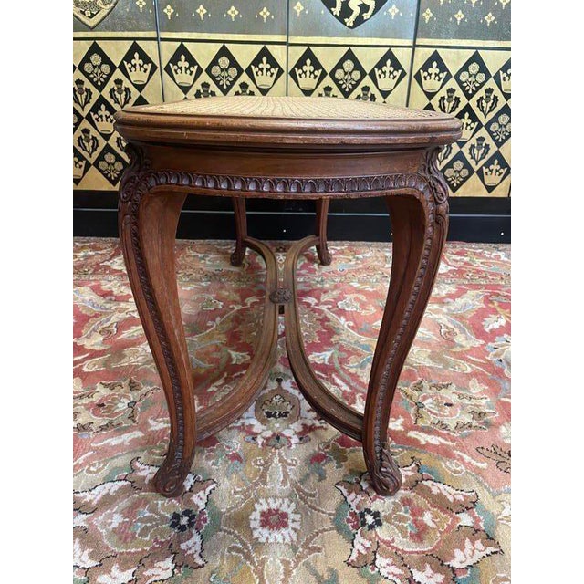 Louis XV Cane Piano Bench For Sale - Image 3 of 6
