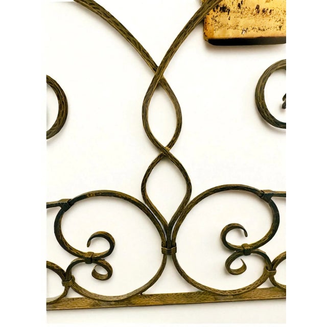 Vintage Claudio Rayes Hand Forged Solid Iron Cal King Bed For Sale In Columbus - Image 6 of 11