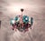 Large Vintage Chandelier Crystal Antique Different Daisy Colourful Hand Painted 8 Lamps Bohemian Light For Sale - Image 9 of 10