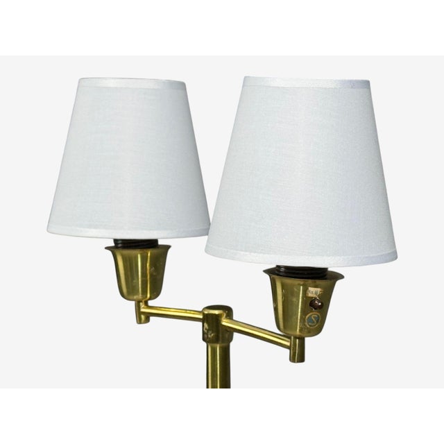 Swedish Modern, Floor Lamp, Teak, Brass, Sweden, 1960s For Sale In New York - Image 6 of 10