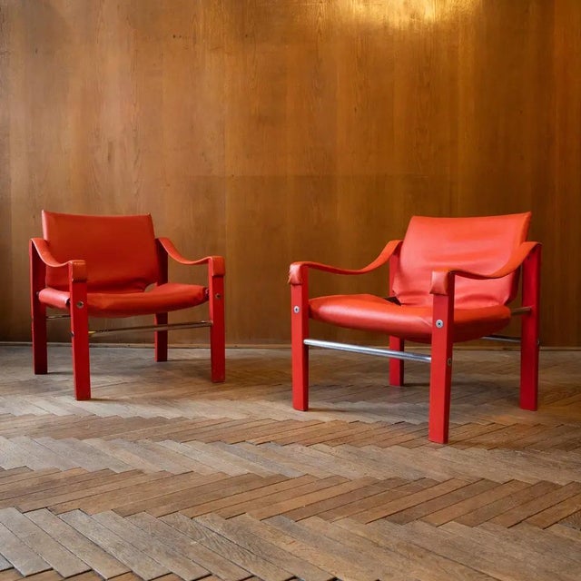 Safari Lounge Chairs by Maurice Burke, Set of 2 For Sale - Image 9 of 13