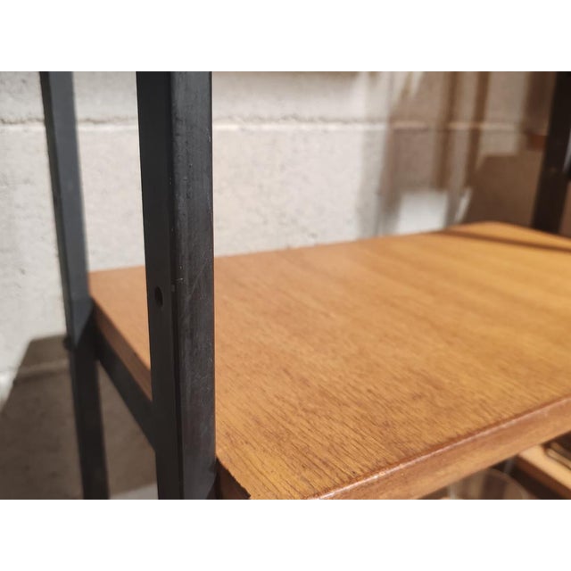 1950s Swedish-style bookcase The unit can be assembled with or without a corner unit. Dimensions: 196.5 x 36.5 x 305 cm...