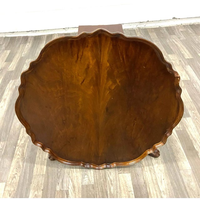Vintage Imperial Furniture 30" Genuine Mahogany Tilt Top Pie Crust Table For Sale In Kansas City - Image 6 of 12