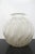 Rene Lalique France "Marisa" large art glass vase created in the 1920's. Molded vertical fish pattern in frosted glass...
