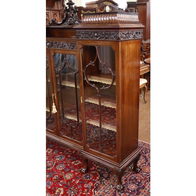 1900-1909 Exceptional Mahogany Waring & Gillow Antique Display Case Bookcase Circa 1900 For Sale - Image 13 of 18