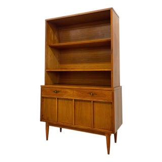 Vintage Mid Century Modern Hutch Bookcase Cabinet For Sale