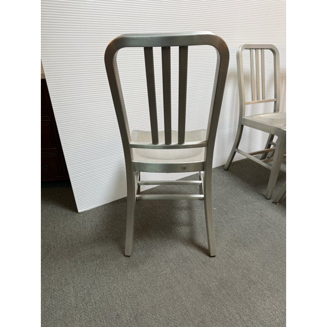 Silver Vintage GoodForm Mid Century Aluminum Chairs, Set of Four For Sale - Image 8 of 12