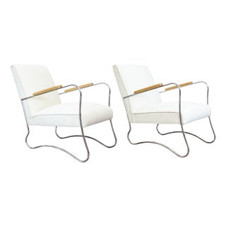 Bauhaus Armchairs by Wschod, Poland, 1950s, Set of 2 For Sale