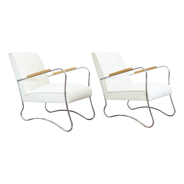 Bauhaus Armchairs by Wschod, Poland, 1950s, Set of 2 For Sale