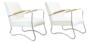 Bauhaus Armchairs by Wschod, Poland, 1950s, Set of 2